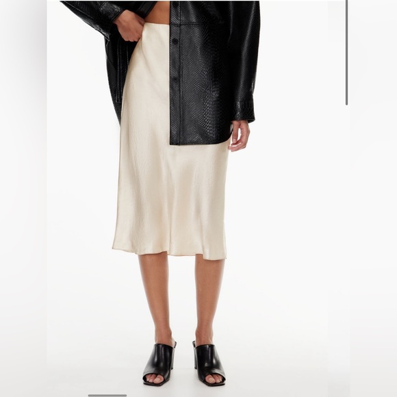 Aritzia Babaton Gold slip midi skirt - Picture 3 of 10